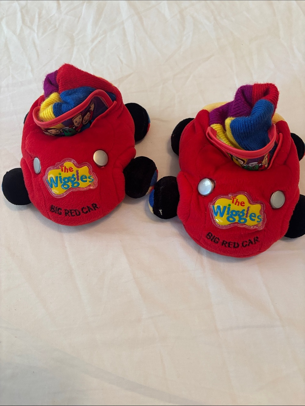 vintage The Wiggles Big Red Car Toddler Slippers